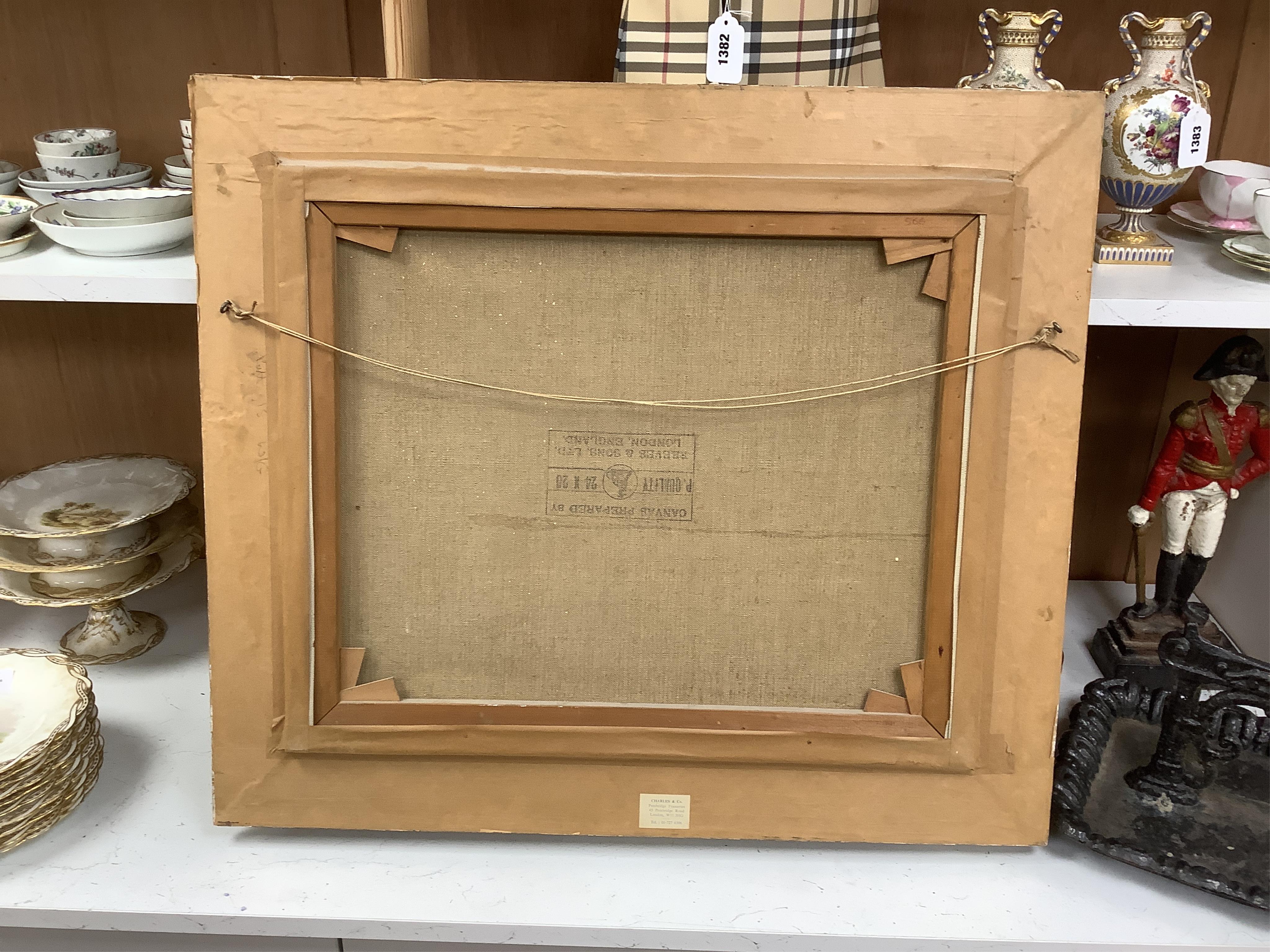 Attributed to John Brown Harrison (1876-1958), River scene with figures and rural landscape with cattle, each unsigned, two oils on canvas, ornately framed, 50 x 60cm